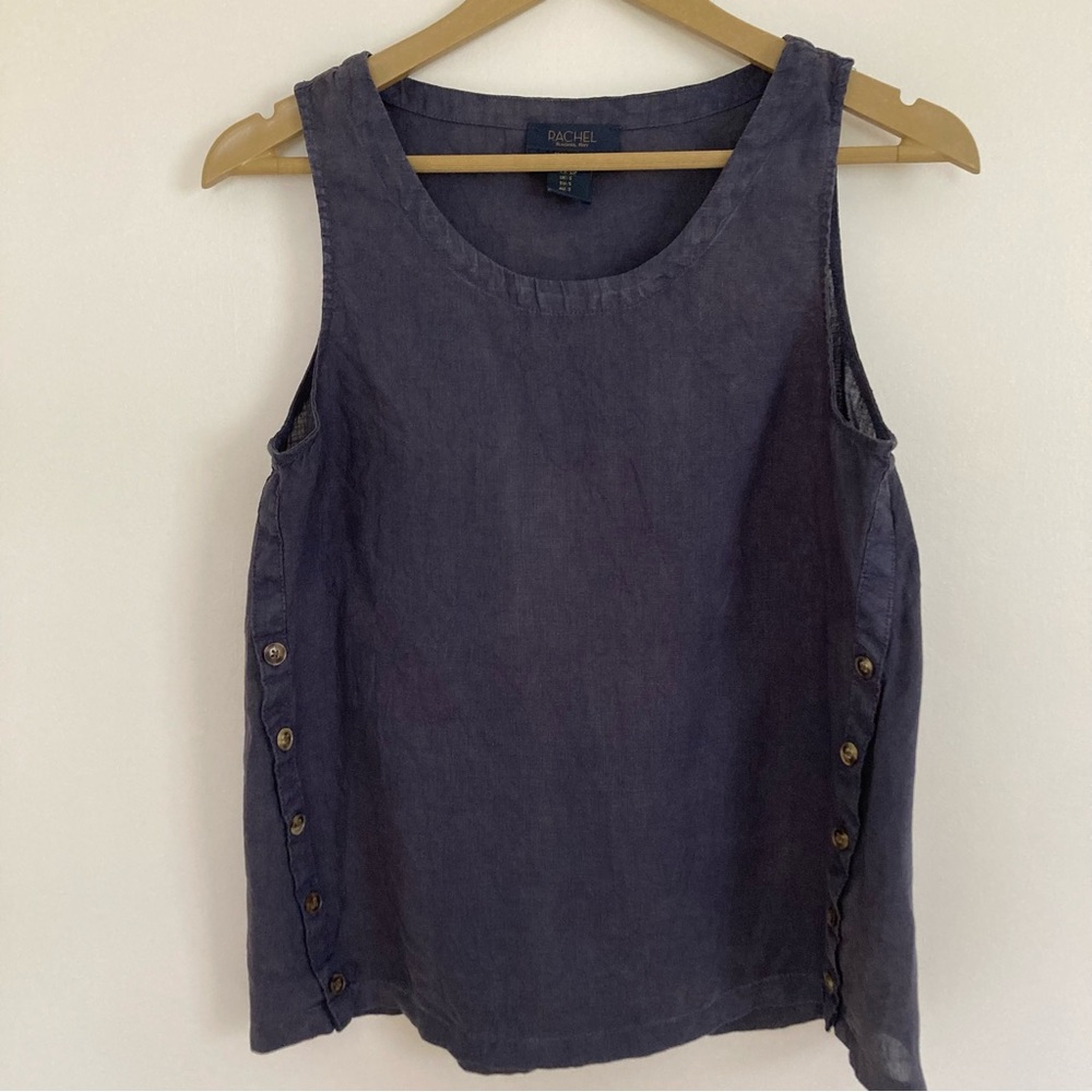 Rachel Roy 100% linen sleeveless blouse